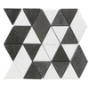 Thassos и Andesite Marble Triangle Mosaic Pile для BackSplash